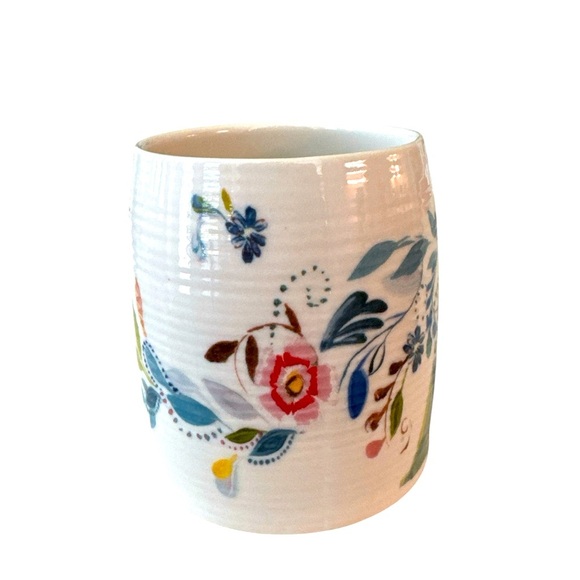 Anthropologie Starla M Halfmann Monogram Letter A Petal Palette Coffee Tea Mug - Picture 4 of 9